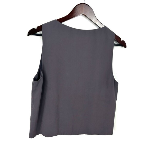 Aritzia Babaton Murphy Blouse Women Sleeveless Tank VNeck Dusty Gray Sz M 1131U1 - Picture 5 of 10